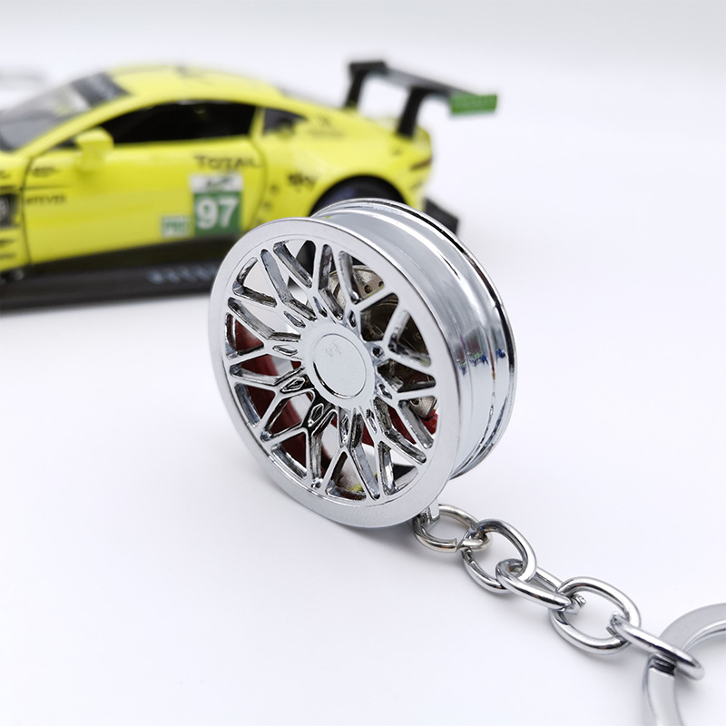 国境を越えた対外貿易TE37 BBSハブキーホルダー車ファン改造ブレーキディスク付き金属ハブ車ストラップ