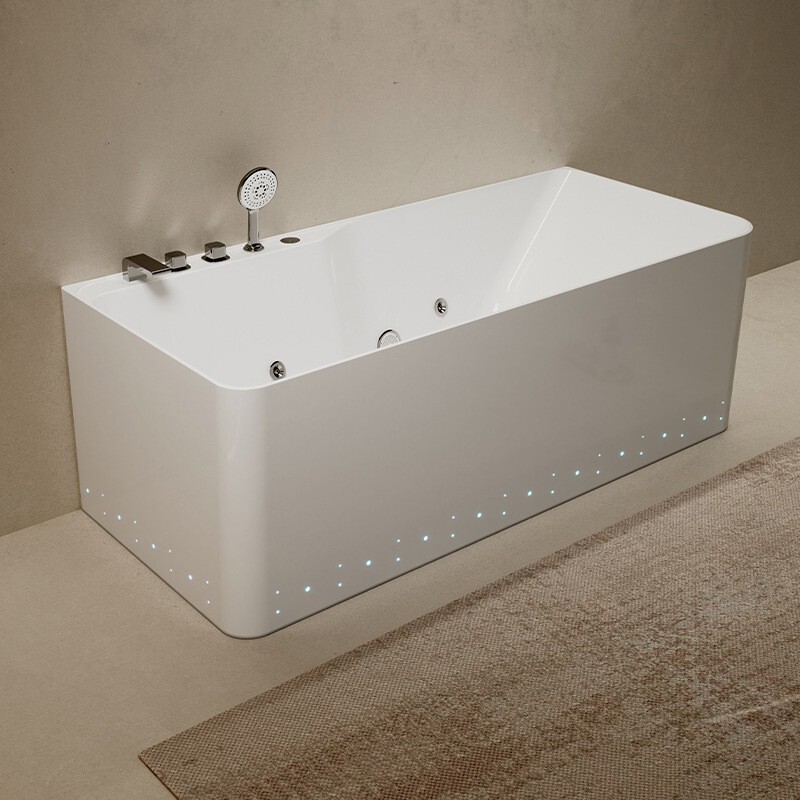 Small-Sized Freestanding Acrylic Bathtub for Adults, Suitable for Small Apartments, with Massage, Surfing, and Constant Temperature Features, Popular and Stylish