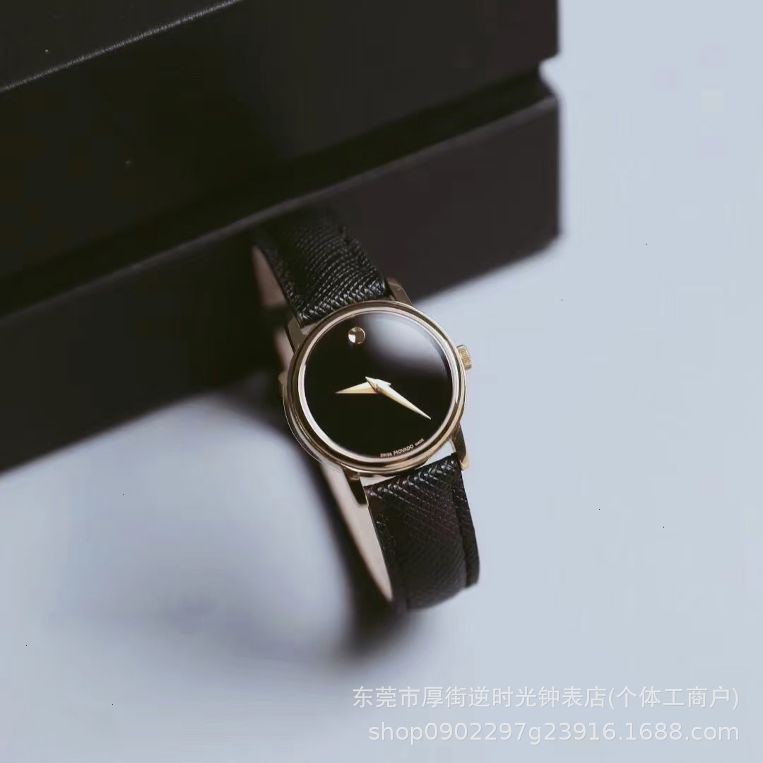 Hot-Selling Creative Ultra-Thin Simple Museum Series Foreign Trade Cross-Border Wholesale Second-Hand Black Gold Versatile Quartz Couple Watch