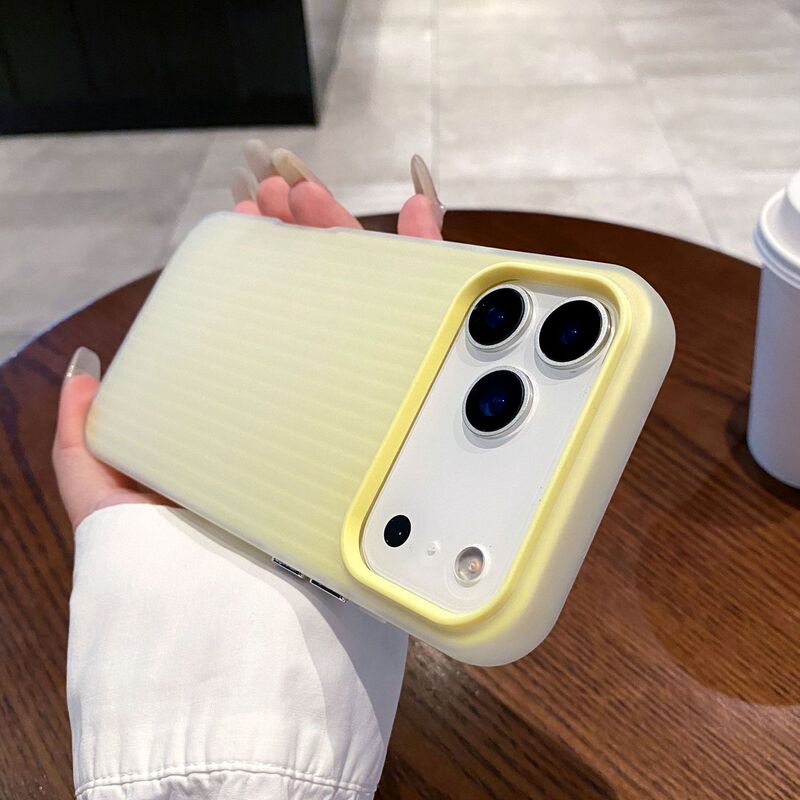 适用iPhone17pro手机壳瓦楞磨砂肤感苹果16pro二合一防滑15保护套|undefined