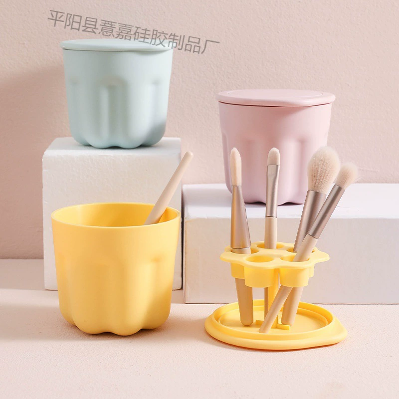 Очиститель кистей для макияжа Чистящая подушка для мытья посуды Очистка Артефакт Стиральная доска Красота Инструмент для макияжа Кисть для макияжа Сушилка