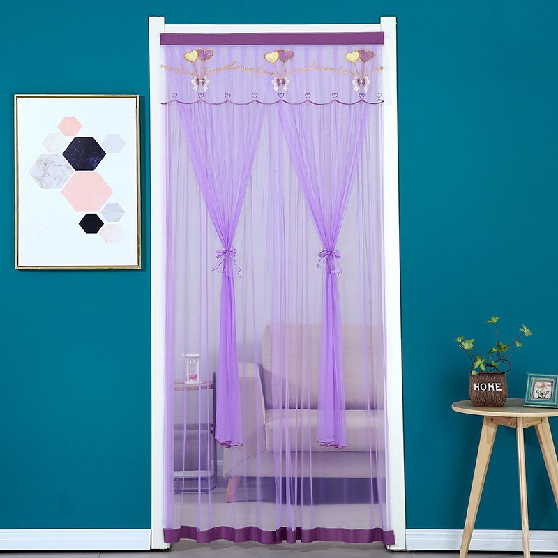 사랑 보라색 원사 더블 레이어 벨크로