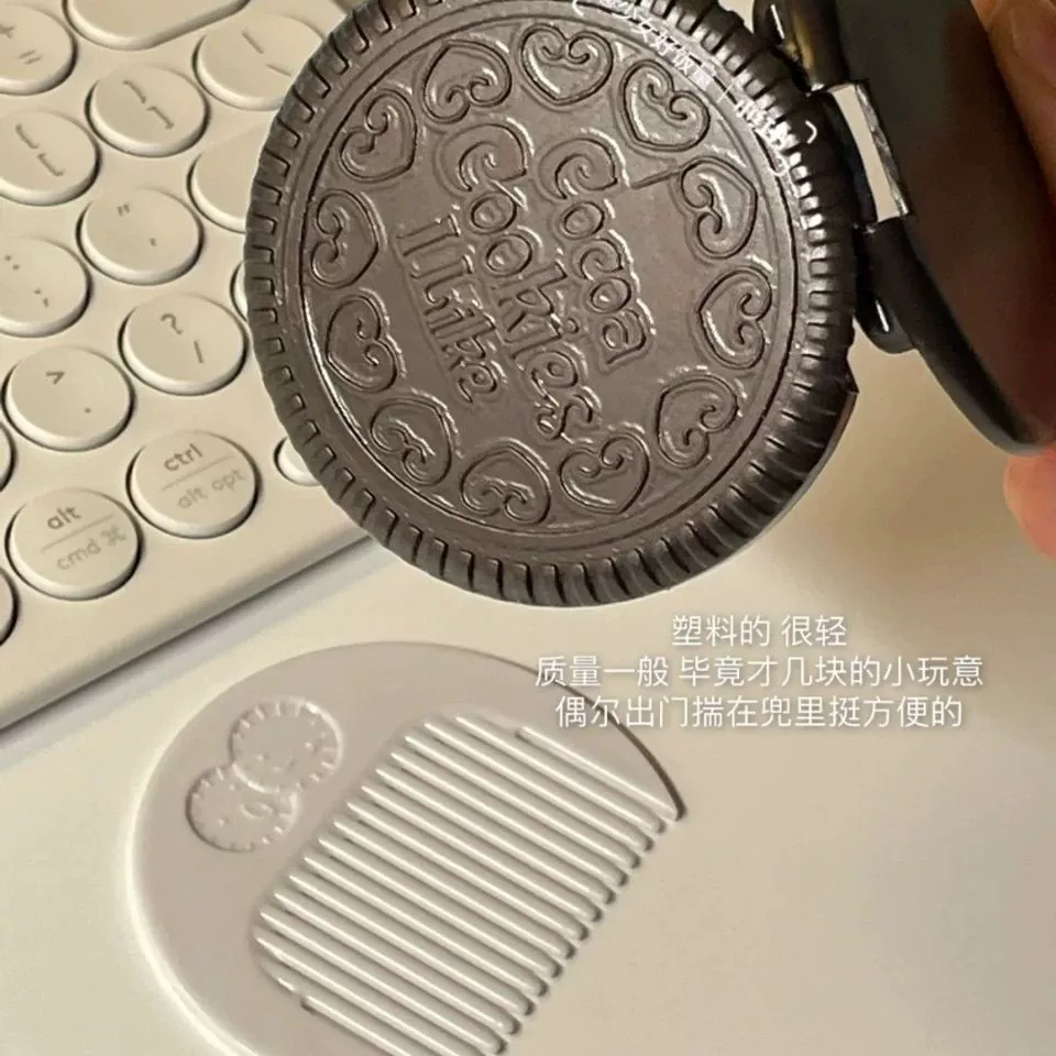 Acrylic Folding Travel Handheld Mirror, Compact Pocket Size, Includes Small Comb