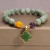 Small design fresh one bead bracelet jade, jewelry, simple and elegant design, four-leaf clover