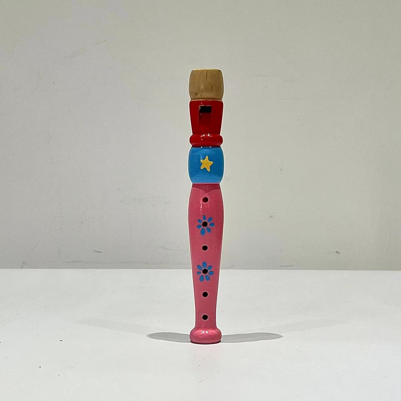 Artesanía de madera de Seis hoyos tocando el instrumento musical Piccolo de los niños clarinete kindergarten música instrumento musical de los niños al por mayor