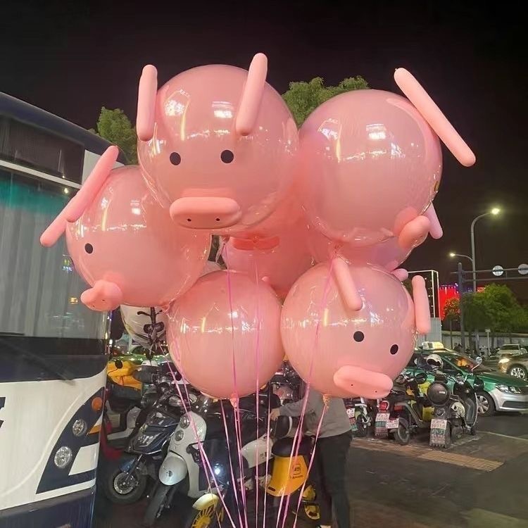 플라잉 피그 풍선 [핑크] [플라잉 가스 자체 제공]]