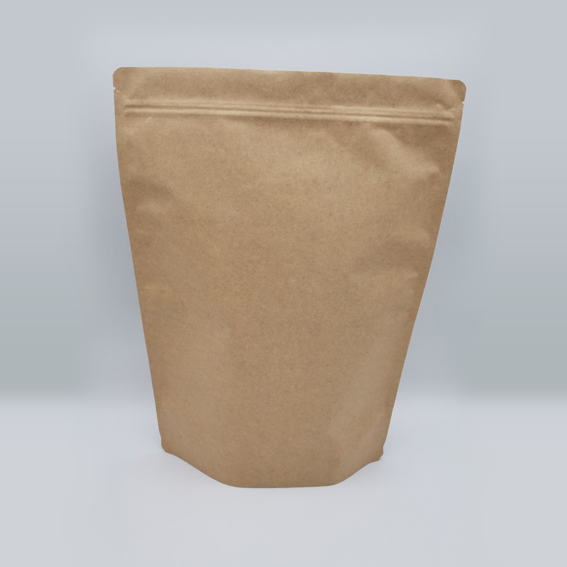 现货自立自封牛皮纸包装袋子茶叶烘焙坚果咖啡干果杂粮镀铝密封袋