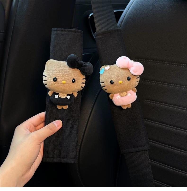 Car Seatbelt Shoulder Pads, Car Interior Seatbelt Decoration, Hello Kitty Anti-Wear Clothing, Couple Set for Women