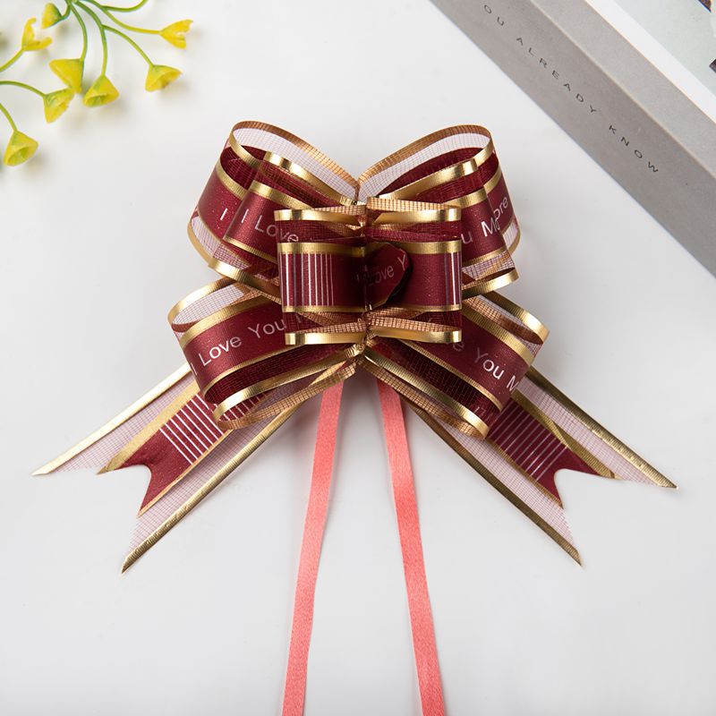 Transfronterizo amazon 30 cinta mediana confesión hilo de nieve arco mano tire flor regalo embalaje carta tire