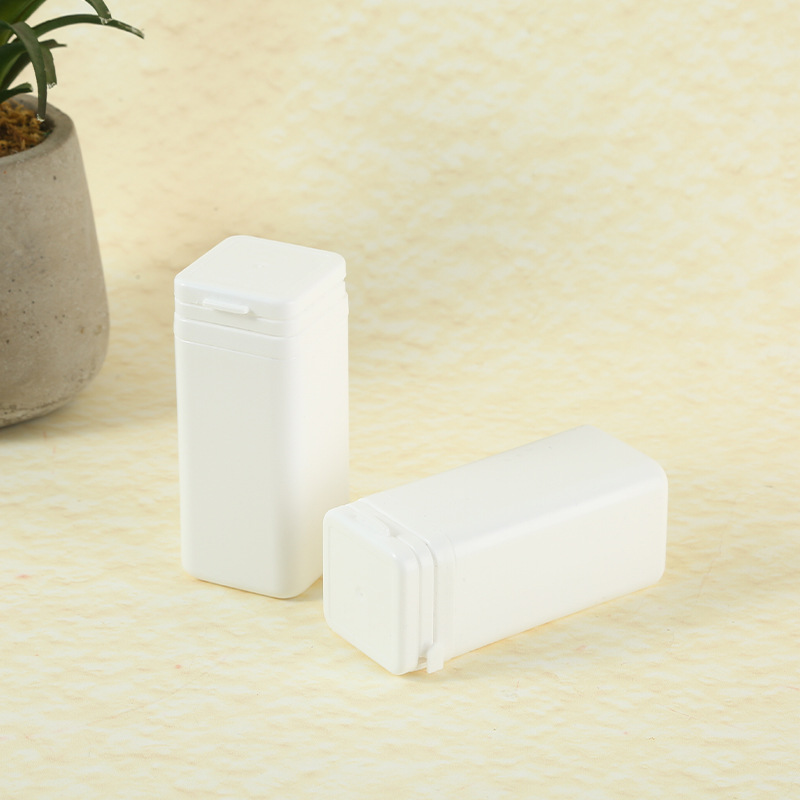 厂家供应方形撕拉盖塑料瓶糖果包装瓶茶含片包装瓶hdpe60cc糖果瓶