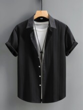 U 75811 Men's Wrinkle Short Sleeve Shirt ��ʿ�����������