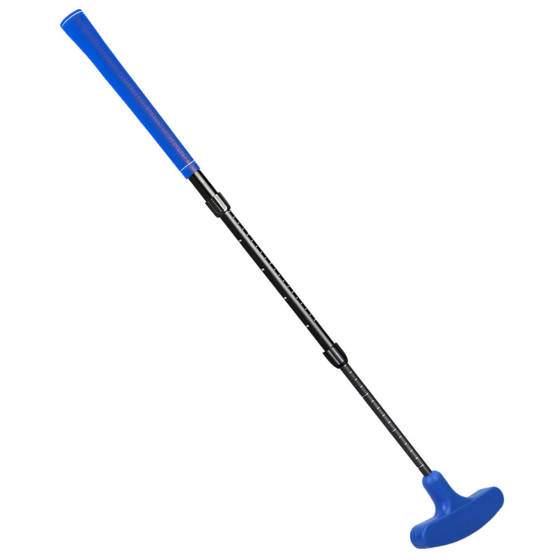 Three sections black pole blue head