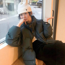 现 thebarnnet八奶绿色羽绒服韩国设计师女装fever同款韩系外套女