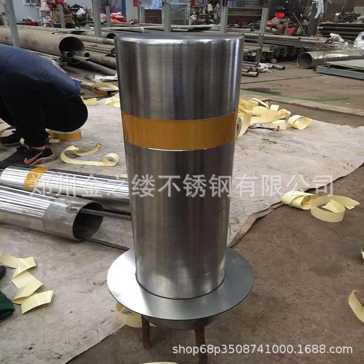湖南小区 商场地下室阻车地桩不锈钢活动路桩工厂定制