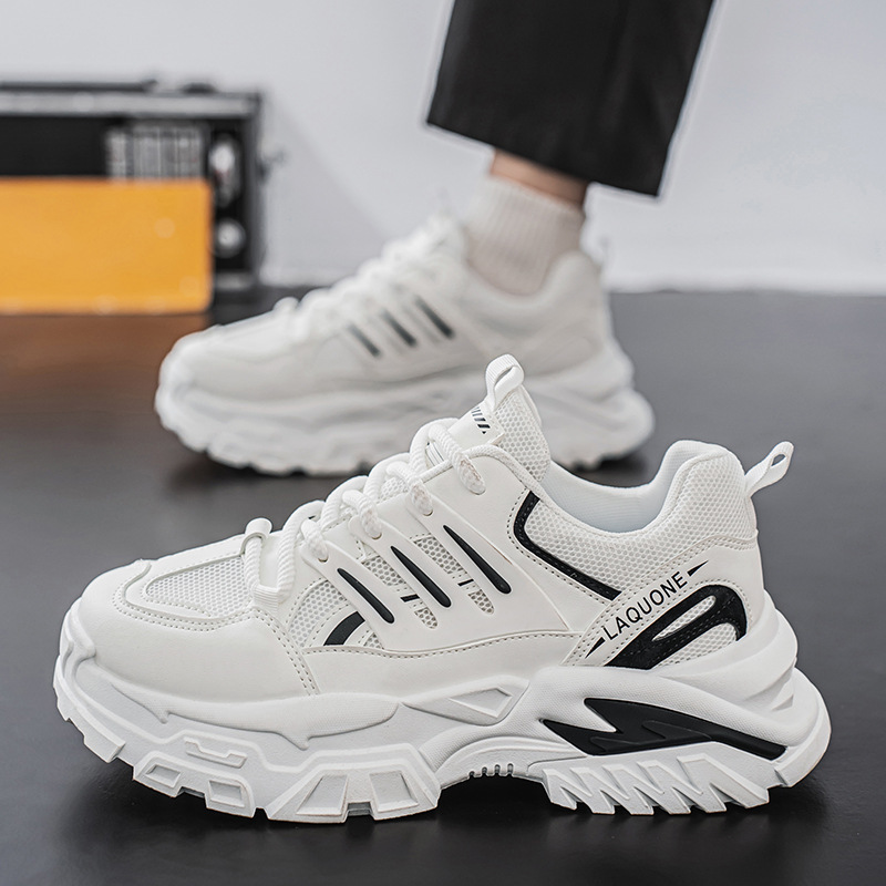 Zapatos de verano para hombre, zapatos deportivos de malla transpirables para papá, zapatos casuales para adolescentes, tendencia de los hombres, zapatos de plataforma de todo fósforo, hombres