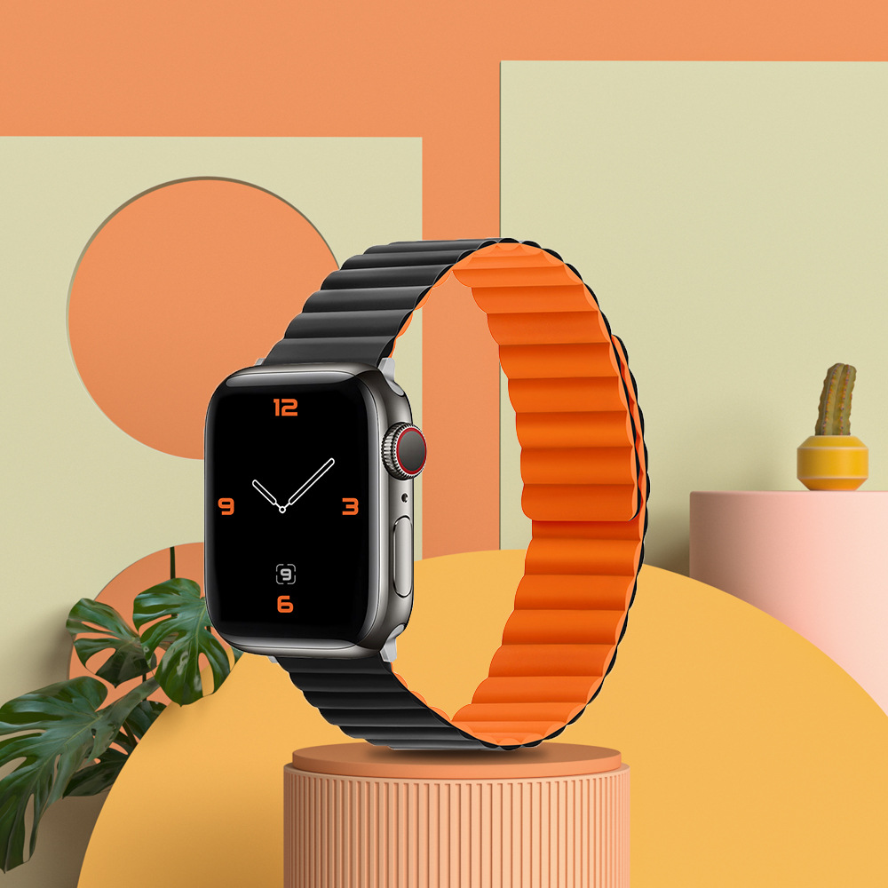 适用苹果表带硅胶iwatch8表带apple watch8表带苹果磁吸表带新品