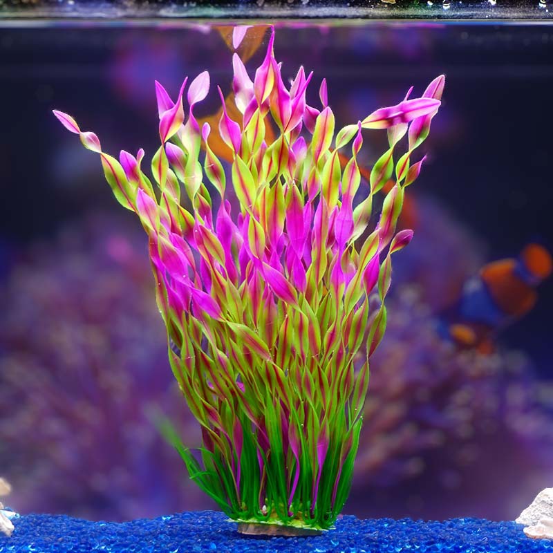 Hierba de agua, algas, orquídea de agua, algas pequeñas, plástico de simulación, suministro directo transfronterizo, suministros para acuarios, decoración de paisajismo de peceras, espiral