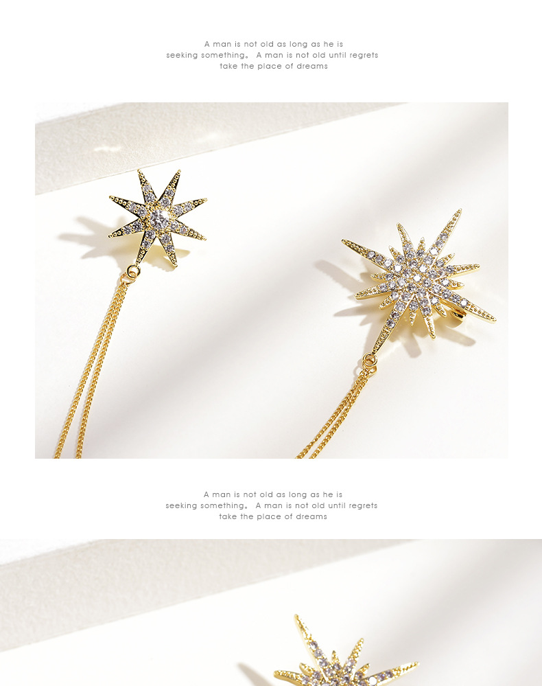 14g Weight Brooches Classification Date, Tea Party Occasion Alloy Material Star Pattern Women's Gender Simple Style, Shiny Style Simple Style Shiny Pin Star Alloy Women's Brooches 2