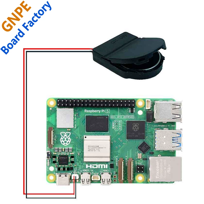 Коробка питания с аккумулятором RTC для Raspberry Pi 5, поддерживает зарядку