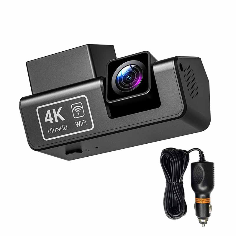 Lutan New Screenless Dash Cam WiFi HD Night Vision 24-Hour Parking Monitor (Driving recorder) - front-lens-wifi-interconnection