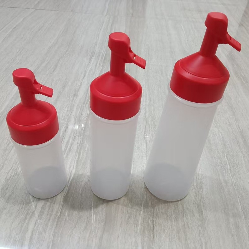 Dc 2342プラスチック押し蓋油瓶押し味噌汁瓶食品級味噌汁瓶トマトサラダ押し分注瓶|undefined