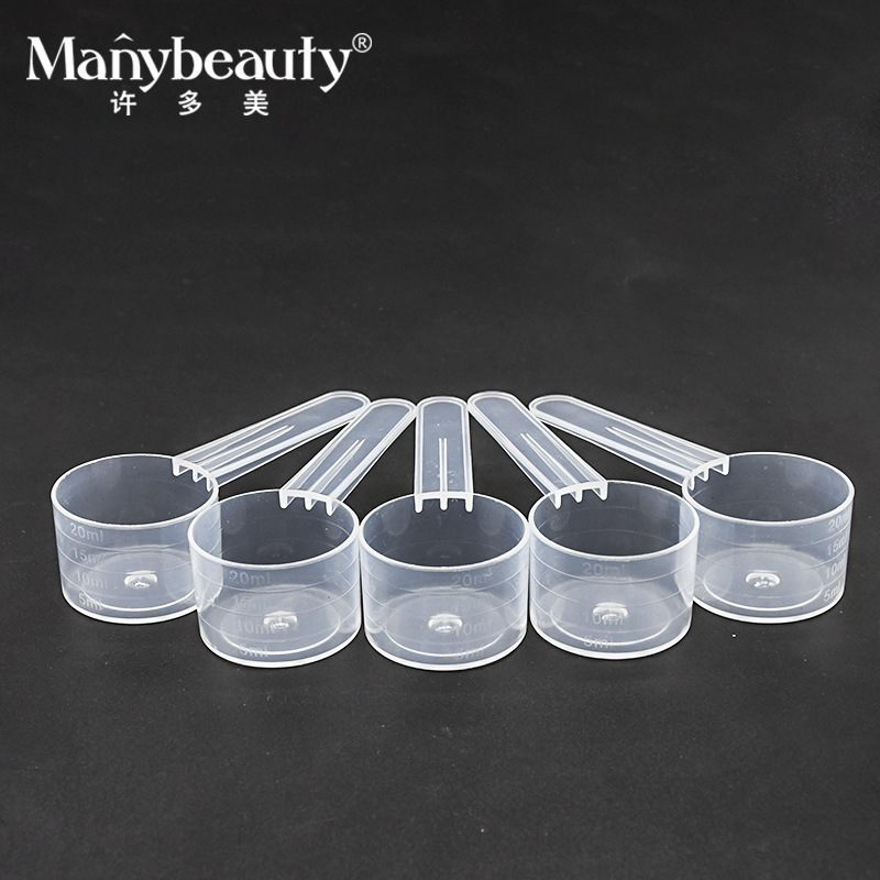 Measuring spoon Flat bottom plastic laundry detergent spoon salt with ml scale kitchen baking spoon