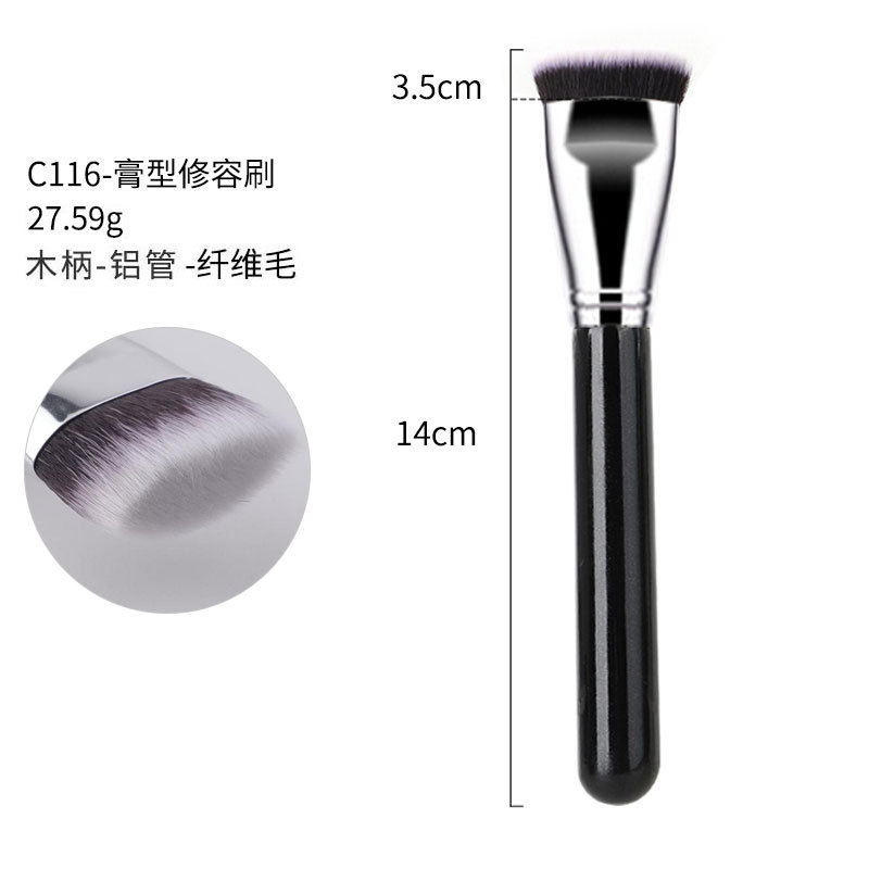 40 sets de cepillo de maquillaje negro y plateado cepillo de sombra de ojos de alta calidad cepillo de concelador cepillo de base cepillo de herramientas de maquillaje conjunto completo