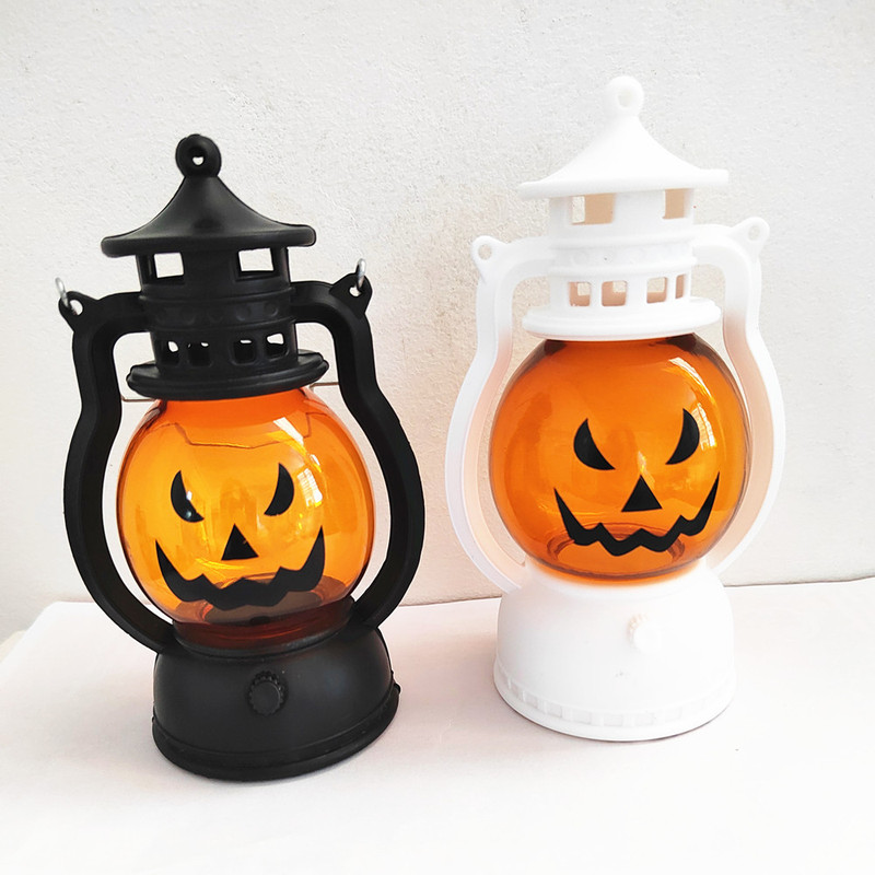 クロスボーダークリエイティブハロウィン子供用ポータブルカボチャランプポータブルオイルランプスカルヘッド装飾ポニーランプ雰囲気小道具|undefined