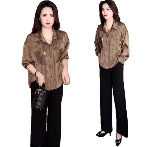 Spring New French Retro Rendered Thin Women's Summer New Fashion Design Sense Matchable Elegant Loose Shirt