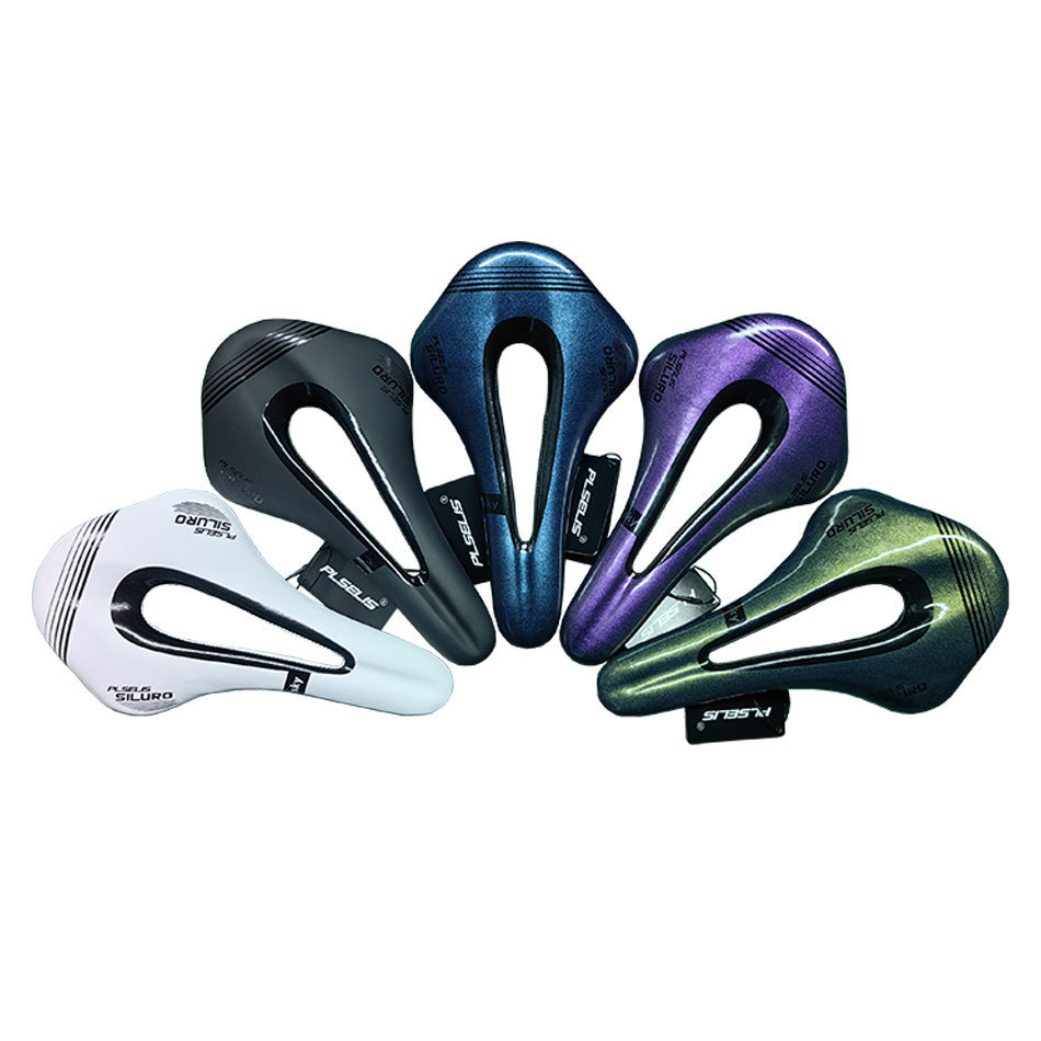 SILURO bicicleta de carretera fibra de carbono ligero nariz corta transpirable bicicleta de montaña bolsa de asiento de PS-2046 cojín de silla PLSELIS