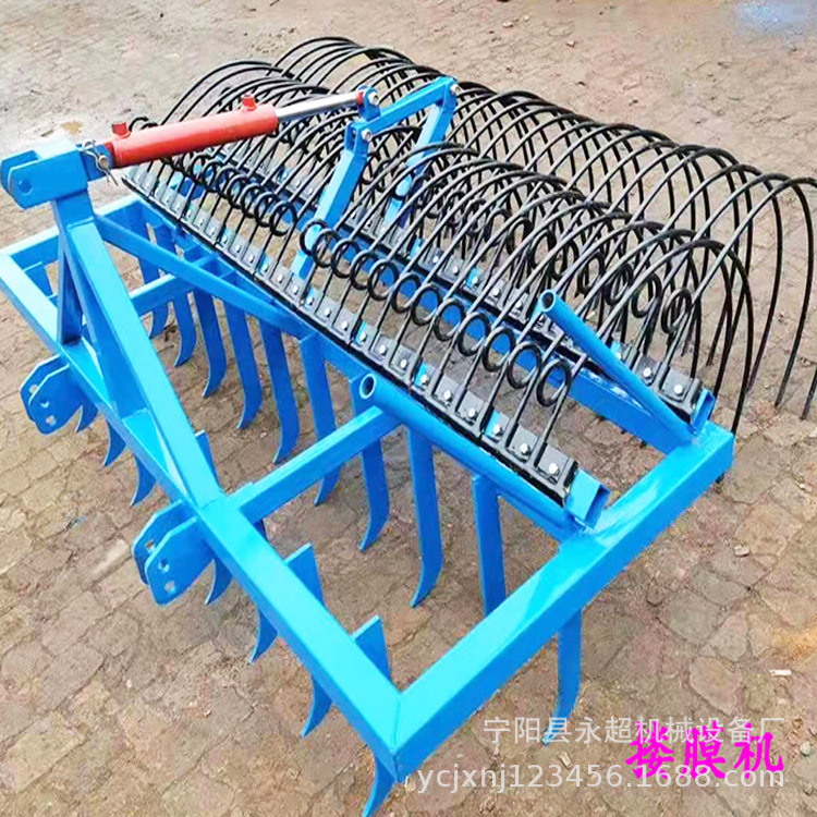 内蒙古四轮车带整地除膜搂草机双排弹簧钢液压折叠搂草机草坪机