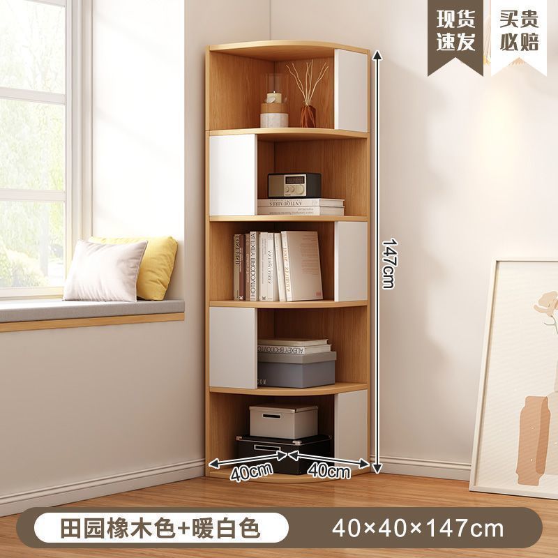 コーナー収納ラック コーナーキャビネット 三角コーナーキャビネット コーナーシンプル収納キャビネット 寝室 ベッドサイドテーブル リビングルーム コーナーキャビネット|undefined