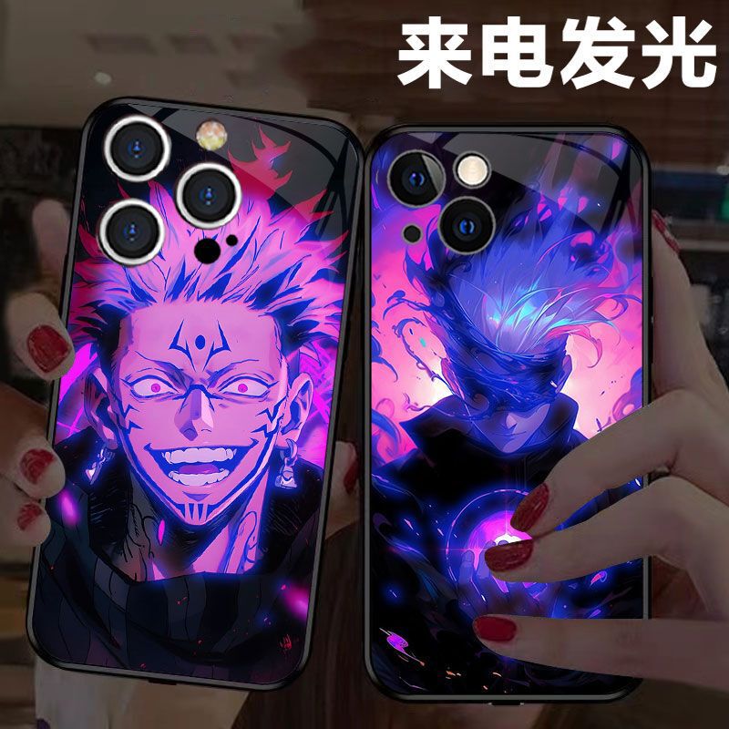 iPhone 15Pro Phone Case for Men and Women 12Mini Glass 14pro Anime Men 13 New 16promax