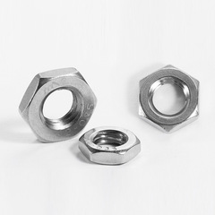 Aozhan 304 stainless steel DIN439 nut hexagonal nut thin screw cap M3M4M5M6M8M10M12-M48