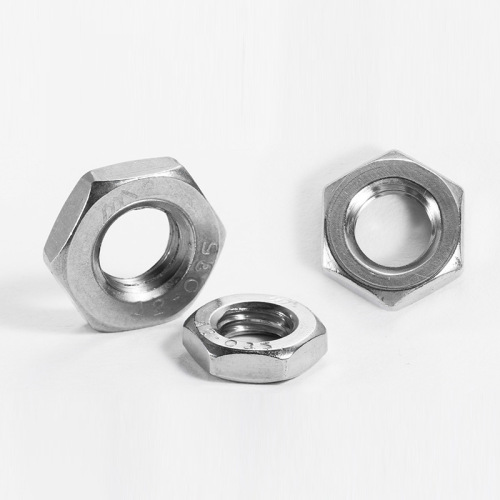 Aozhan 304 stainless steel DIN439 nut hexagonal nut thin screw cap M3M4M5M6M8M10M12-M48