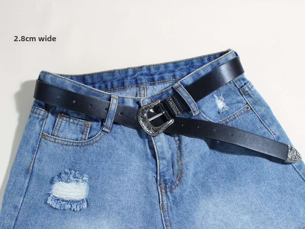Europe and the United States new vintage nail trend fashion punk style belt personality men and women jeans universal belt wholesale_viptrois.com