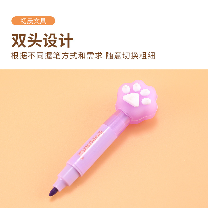 Primero en la mañana lindo gato garra puntero estudiantes puntos marcador de color puntero de marca niños graffiti puntero