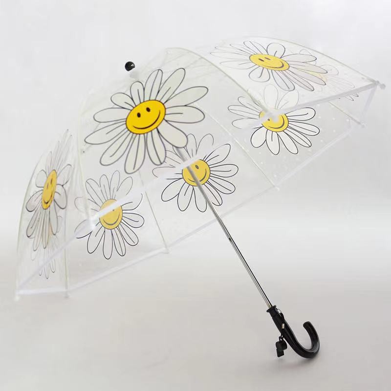 Nuevo 16 hueso paraguas transparentes ins viento impresión transparente ver estilo minimalista literatura y arte pequeño fresco paraguas resistentes al viento