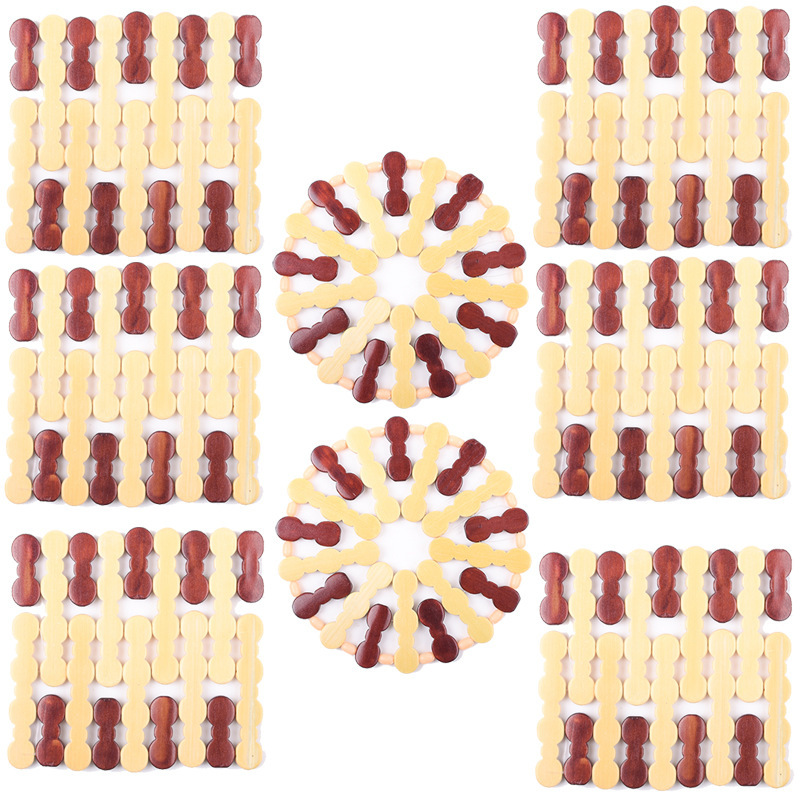 정사각형 6개, 원형 2개