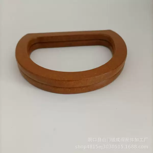 Bag Handle Large D-Shaped Wooden Handle Bag Portable DIY Handmade Woven Bag D-Shaped Wooden Handle