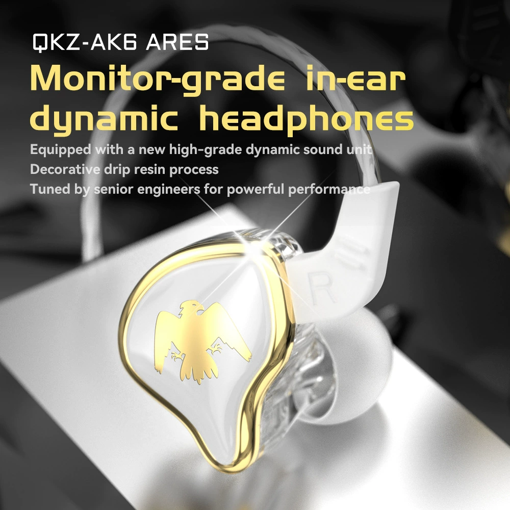 QKZ AK6-ARES Спортивная гарнитура с ранее линейный контроль с весом пшеницы bass HIFI мобильный телефон гарнитура кросс-бордер наушники