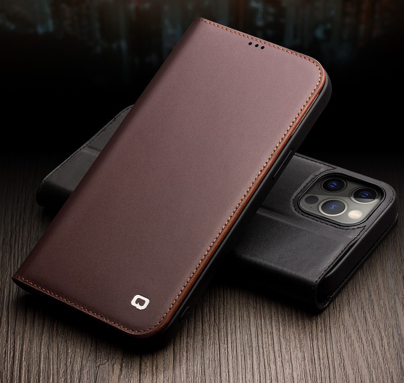 Ốp lưng da thật gập đứng cho iPhone 12 Pro Max / 12 mini – bảo vệ toàn diện, tích hợp giá đỡ — IPhone12 mini 5,4 inch màu nâu cổ điển thế hệ thứ hai, IPhone12 Pro 6,1 inch màu nâu cổ điển thế hệ thứ hai, IPhone12 6,1 inch màu nâu cổ điển thế hệ thứ hai, IPhone12 Pro Max 6,7 inch màu đen cổ điển thế hệ thứ hai chi tiết 2