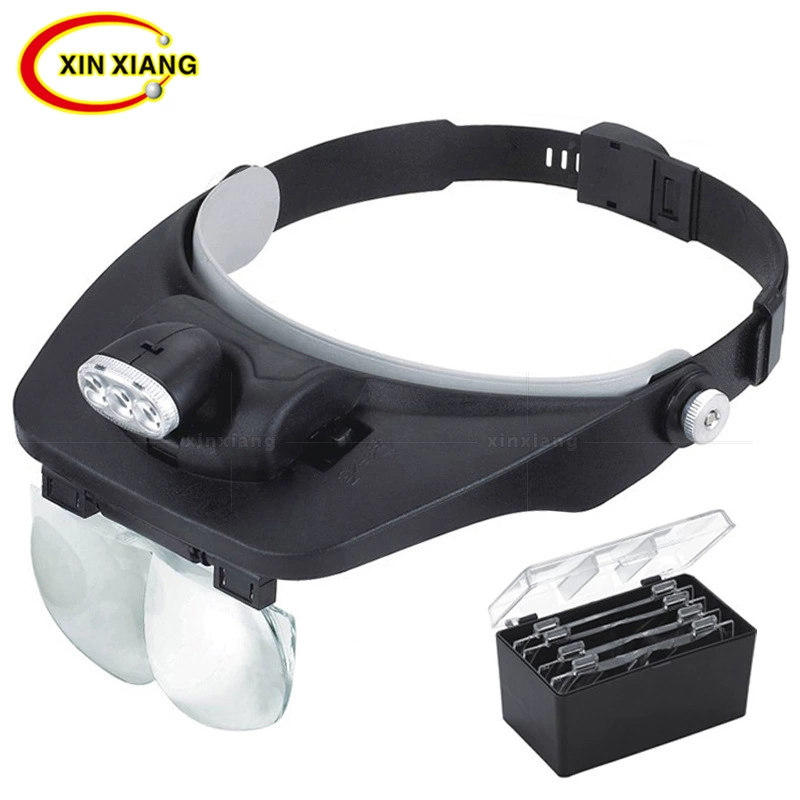 Увеличительное стекло с четырьмя линзами и тремя светодиодными лампами, инструмент для обнаружения считывания электронных приборов для обслуживания