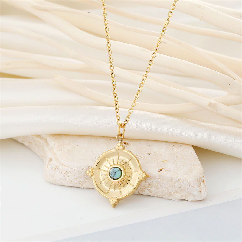 retro titanium steel cross Demon Eye Lightning Water Drop Snake Clavicle Chain