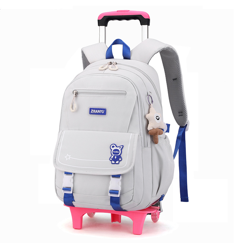 Pescado Natural nuevo grado 2 a 6 escalera escalada carro mochila de gran capacidad mochila estudiante de secundaria