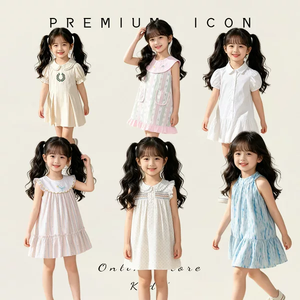 New Summer French-Style Floral Girls' Dress with Ruched Waist, Flutter Sleeves, and Ruffles for Toddlers