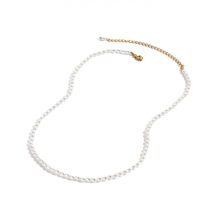 Elegant Round Stainless Steel Imitation Pearl Beaded Plating Necklace display picture 5