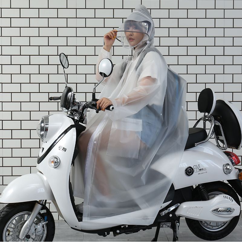 Raincoat female male electric bicycle battery car upgrade lengthened whole body integrated rainproof student adult poncho
