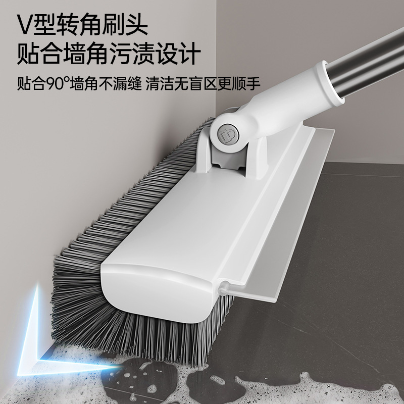 New cross-border 360-degree rotating floor brush for bathroom wall and floor cleaning, crevice brush with hard bristles and long handle, direct from the source factory, OEM New cross-border 360-degree rotating floor brush for bathroom wall and floor cleaning, crevice brush with hard bristles and long handle, direct from the source factory, OEM