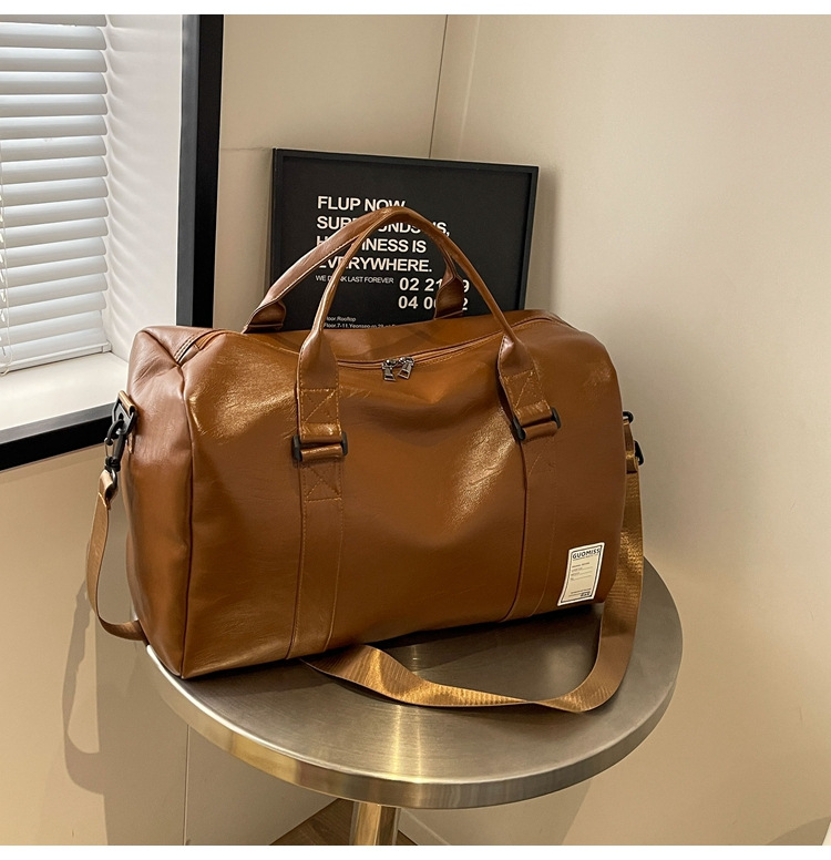 Men's high-end travel bag, large-capacity sports and fitness bag, women's leather travel clothes, luggage bag for men undefined